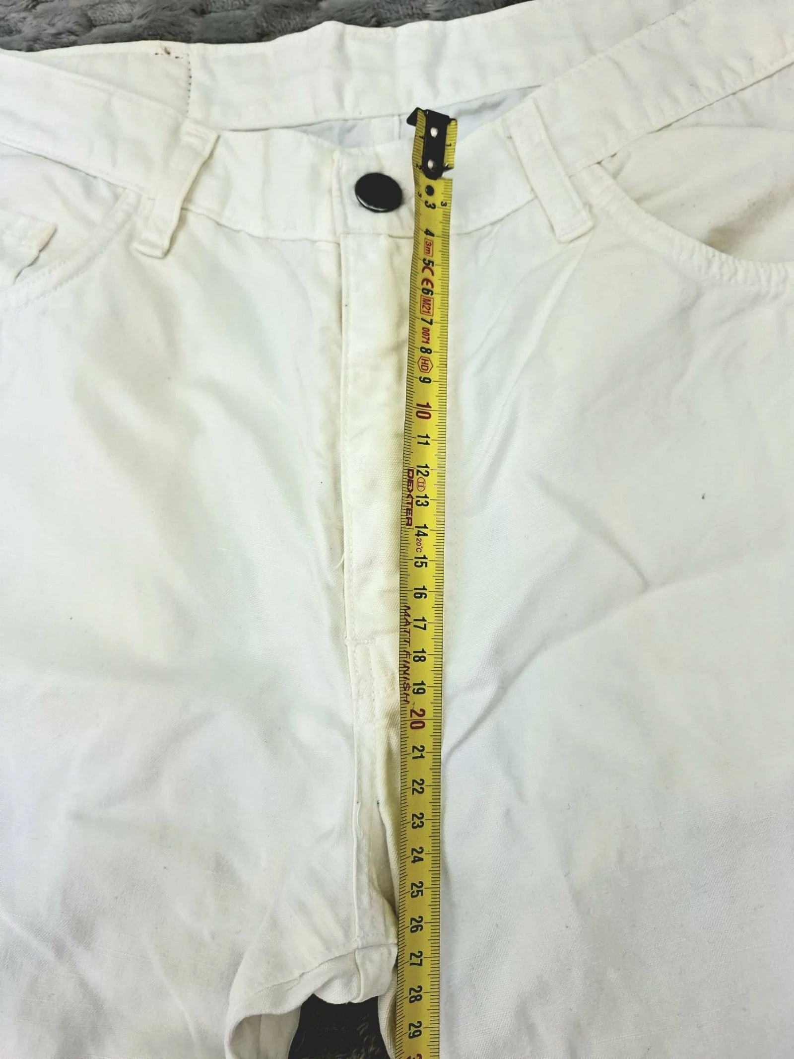 LACOSTE Pantalon vintage en lin et coton blanc des années 80 90 style preppy rétro – photo 13